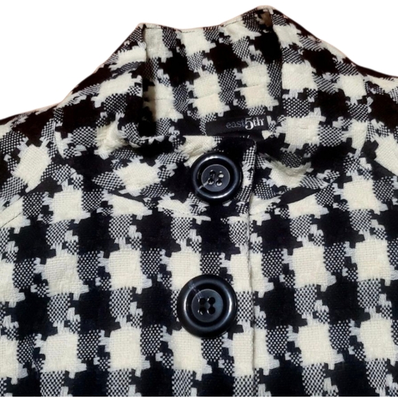 East 5th Black & White Houndstooth Pattern Crop Jacket Size S. - Picture 7 of 13